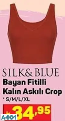 SİLK&BLUE FİTİLLİ KALIN ASKILI CROP